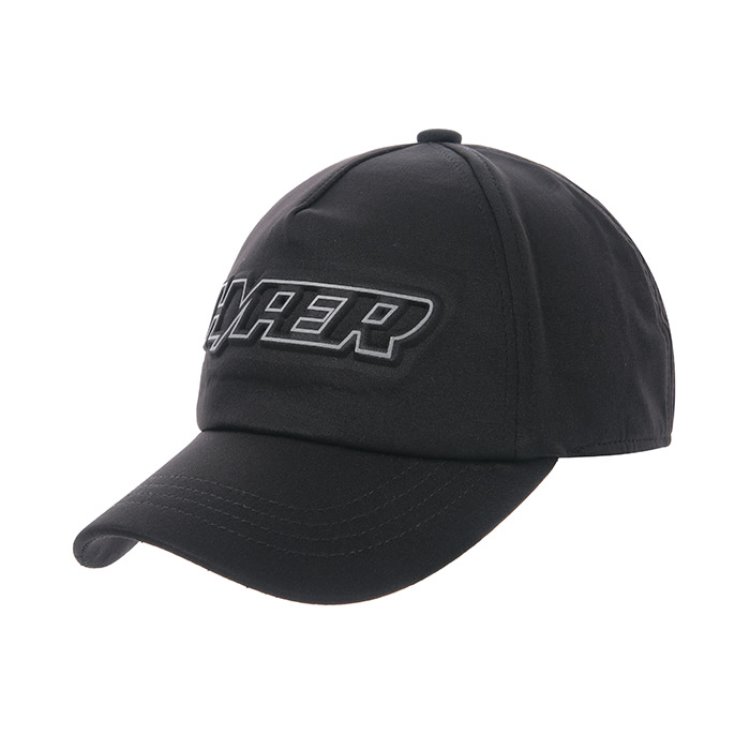 엠보 파이핑 블랙 볼캡 모자